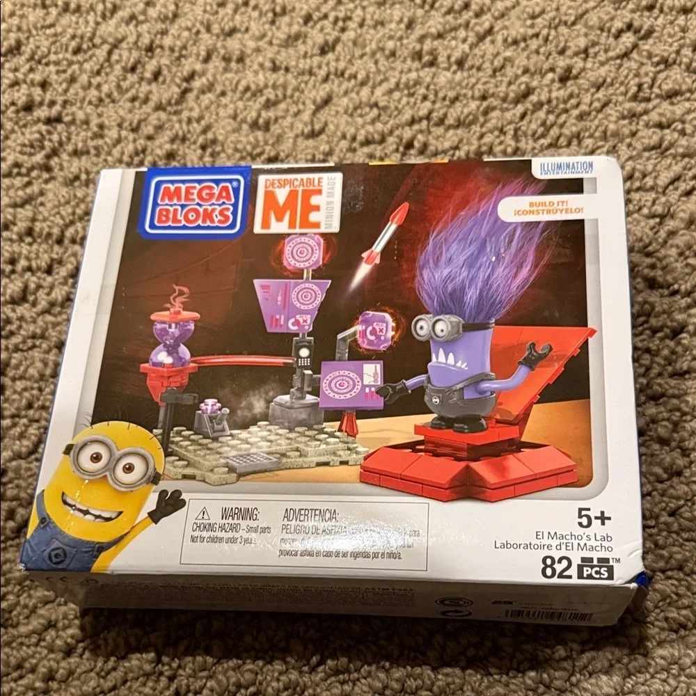 Mega Bloks despicable me El Macho’s lab 82 pieces new in sealed box Set #94811